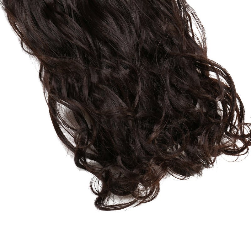 S-noilite Elegant 29"(73cm) Longest Curly Dark Brown 3/4 Full Head One Piece 5 Clips Clip in Hair Extensions - Image 4